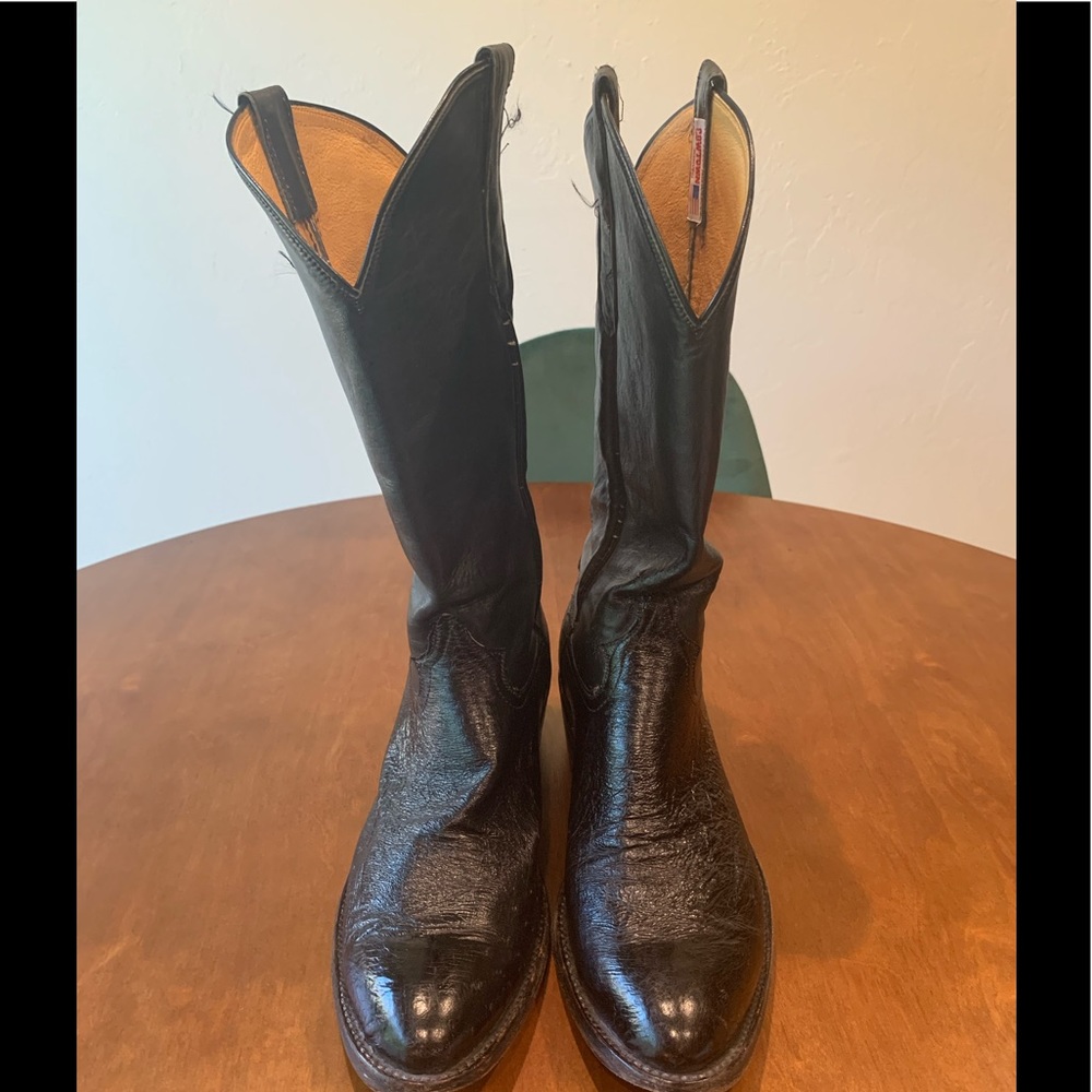 Handmade Smooth Quill Ostrich Cowboy Boots